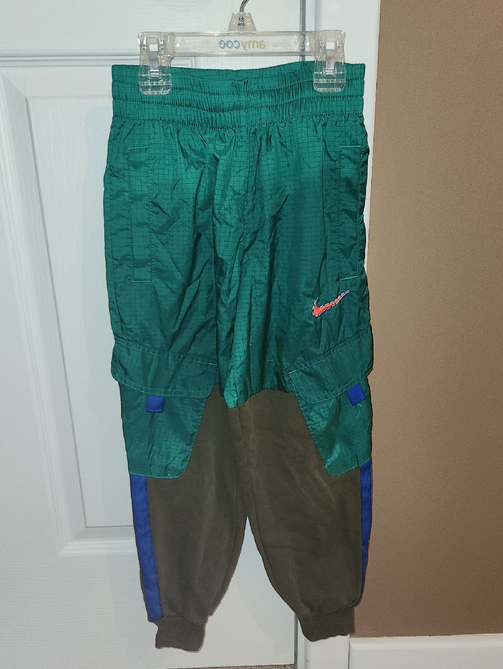 Nike Kids Green, Brown and Blue Cargo Joggers